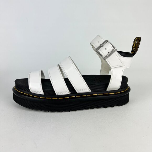 Dr Martens Womens Blaire White Patent Leather Strap Sandals Platform size 7 - Picture 9 of 16